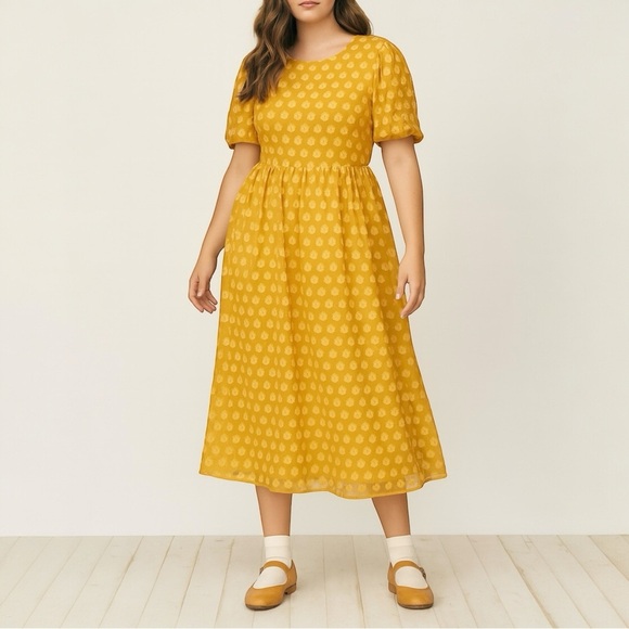 JESSAKAE Aurora Chiffon Midi Dress in Sunrise - Picture 1 of 11